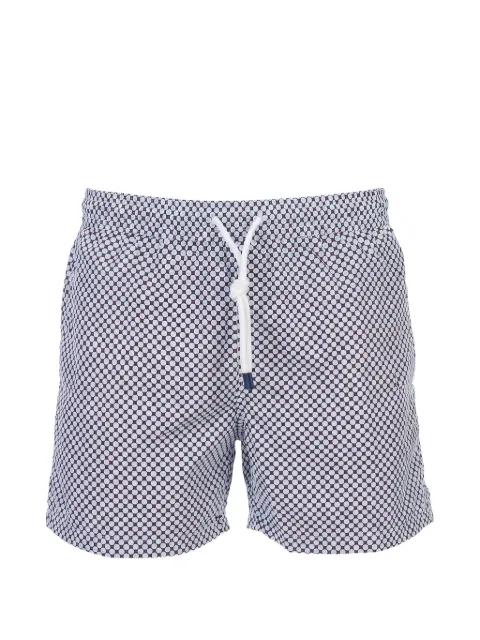 geometric-print drawstring swim shorts by FEDELI