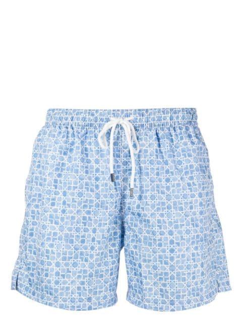 geometric-print swim shorts by FEDELI