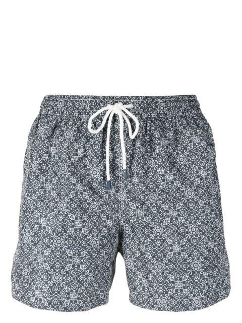 graphic-print drawstring swim shorts by FEDELI