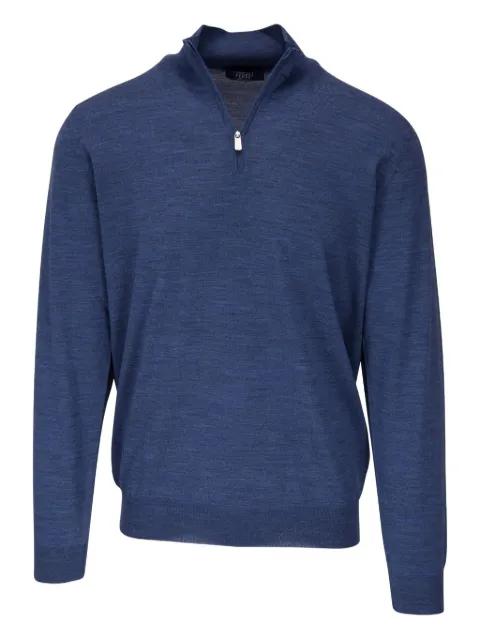 half-zip wool sweater by FEDELI