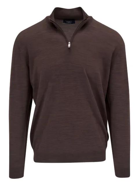 half-zip wool sweater by FEDELI