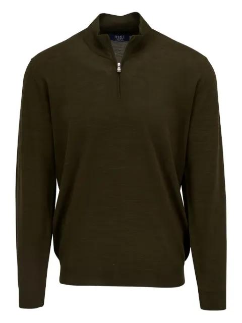 half-zip wool sweater by FEDELI