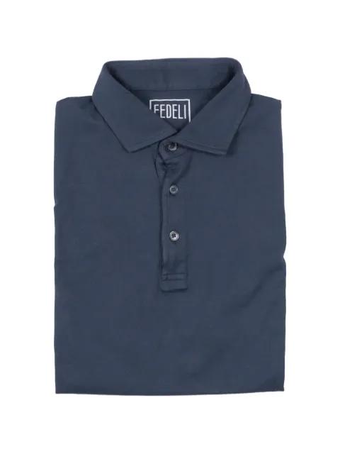 knitted short-sleeve polo shirt by FEDELI