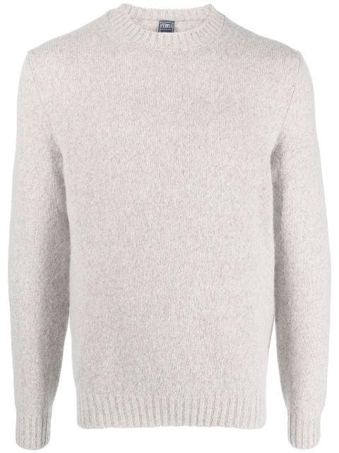 long-sleeve crew-neck jumper by FEDELI
