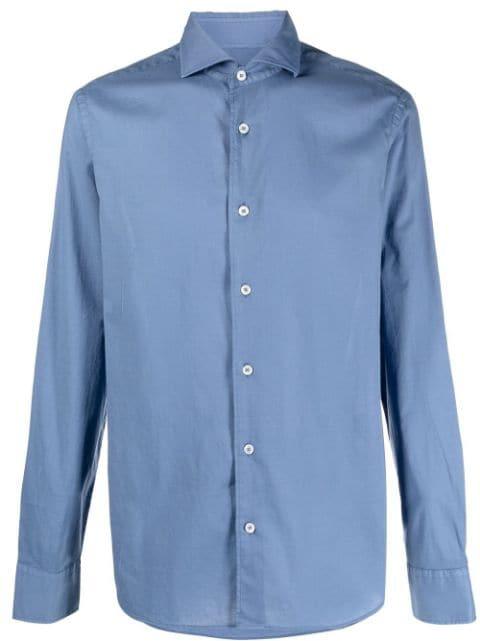 long-sleeve stretch-cotton shirt by FEDELI