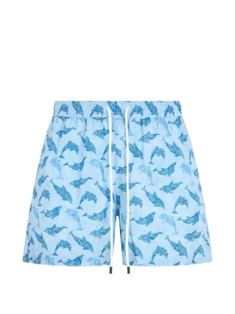 marine-pattern swim shorts by FEDELI