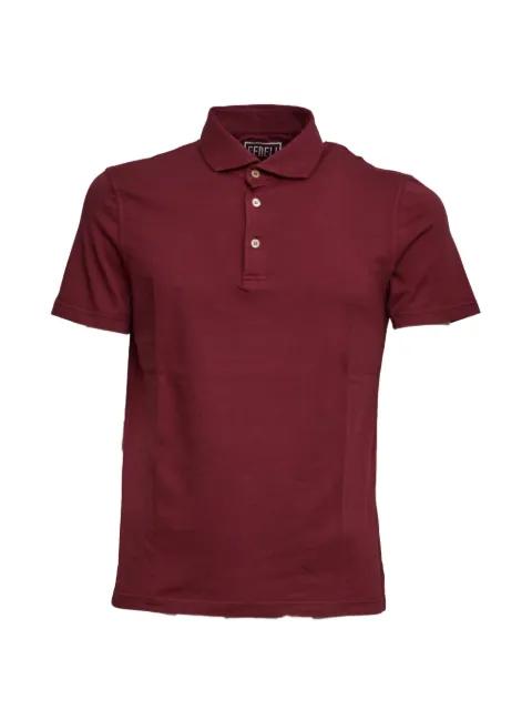 mother-of-pearl button polo shirt by FEDELI