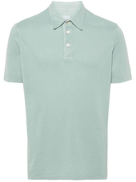 piqué-weave polo shirt by FEDELI
