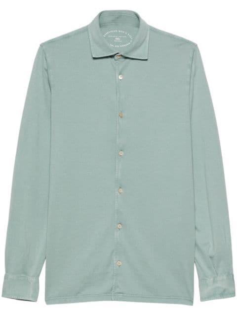 plain organic-cotton shirt by FEDELI