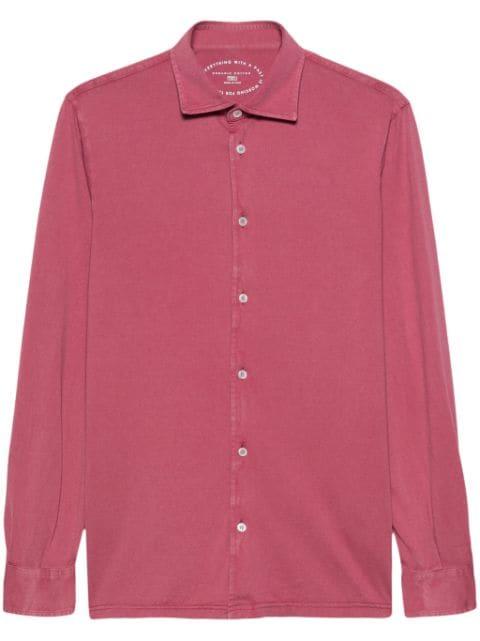 plain organic-cotton shirt by FEDELI