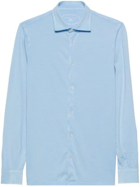 plain organic-cotton shirt by FEDELI