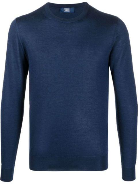 ribbed crew neck jumper by FEDELI