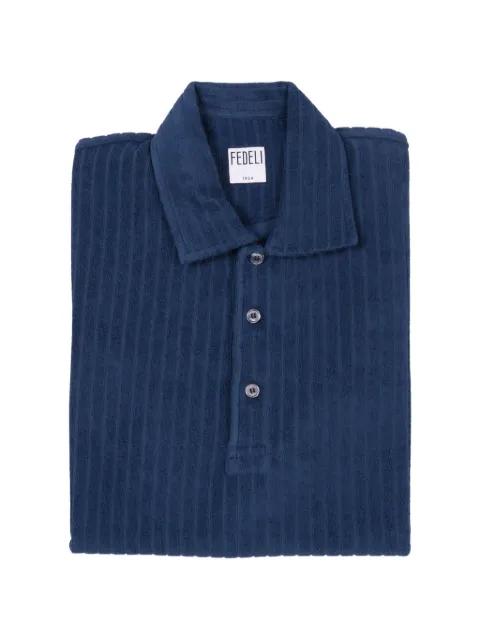 ribbed short-sleeve polo shirt by FEDELI