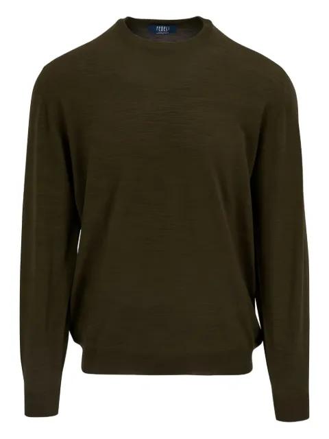 round-neck wool sweater by FEDELI
