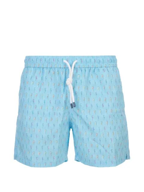 seahorse-print swim shorts by FEDELI