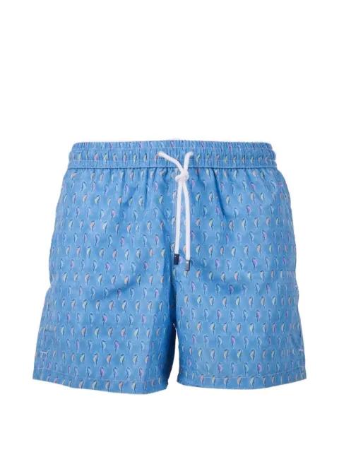 seahorse-print swim shorts by FEDELI