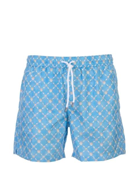 shell-print swim shorts by FEDELI