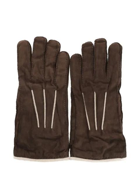 suede cashmere-lined gloves by FEDELI