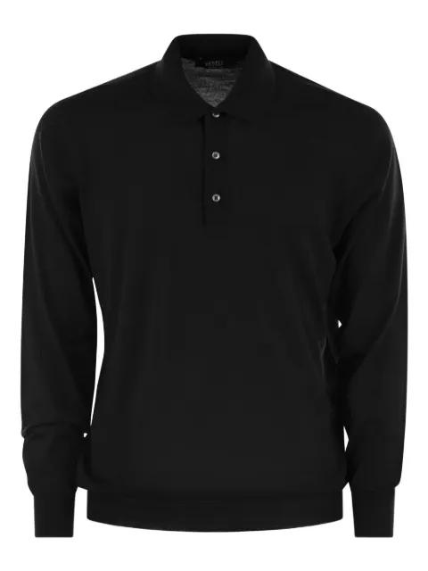 three-button long-sleeve polo shirt by FEDELI