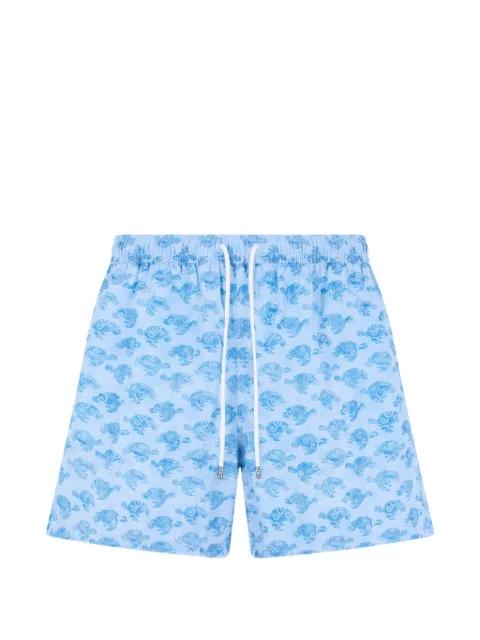 turtle-print swim shorts by FEDELI