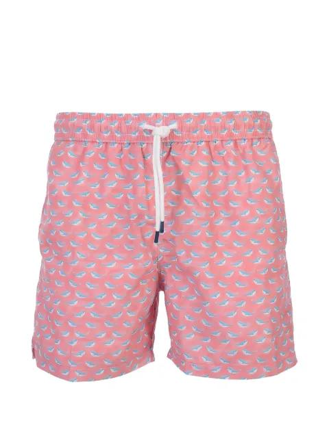 whale-print swim shorts by FEDELI