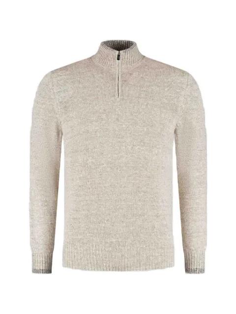 zip-neck sweater by FEDELI
