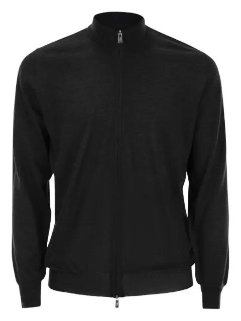 zip-up wool cardigan by FEDELI