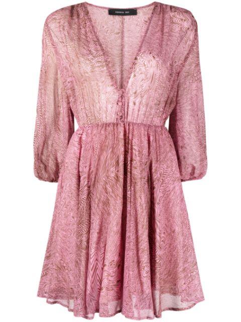 abstract-print silk dress by FEDERICA TOSI