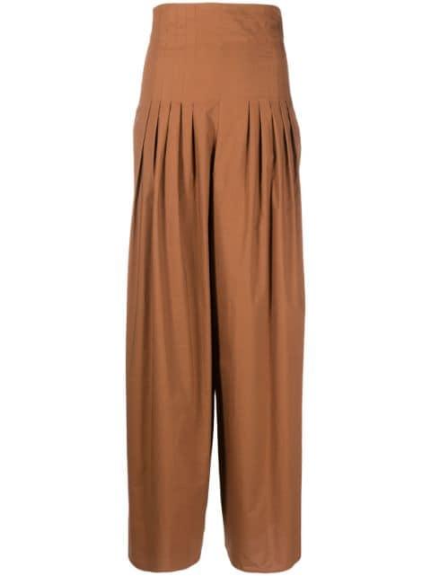 high-waisted palazzo trousers by FEDERICA TOSI