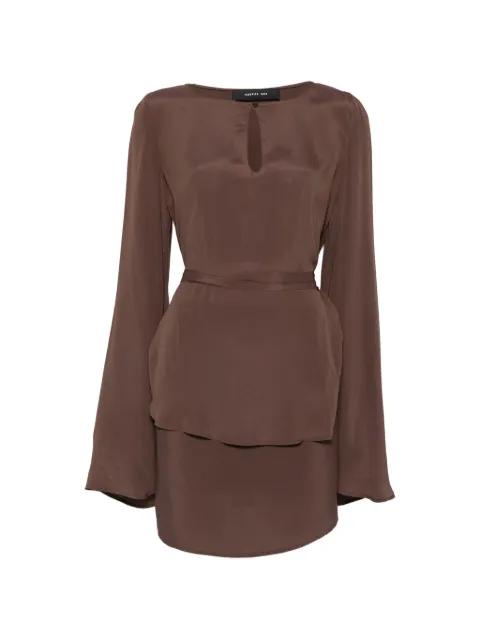 keyhole-detail flared-sleeve mini dress by FEDERICA TOSI