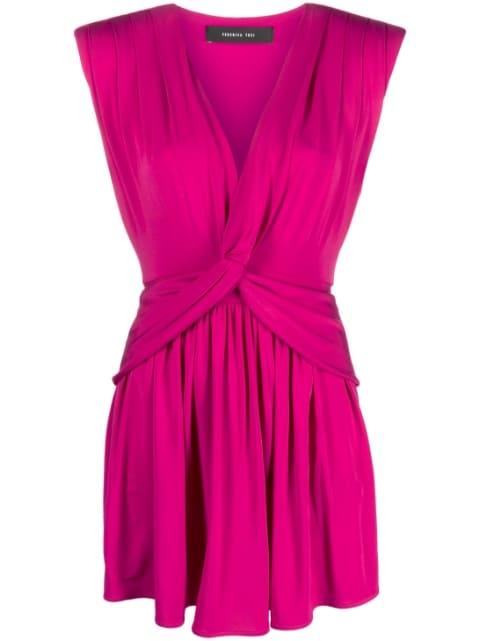 knot-detail V-neck dress by FEDERICA TOSI