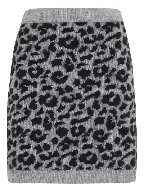 leopard-print knit mini skirt by FEDERICA TOSI