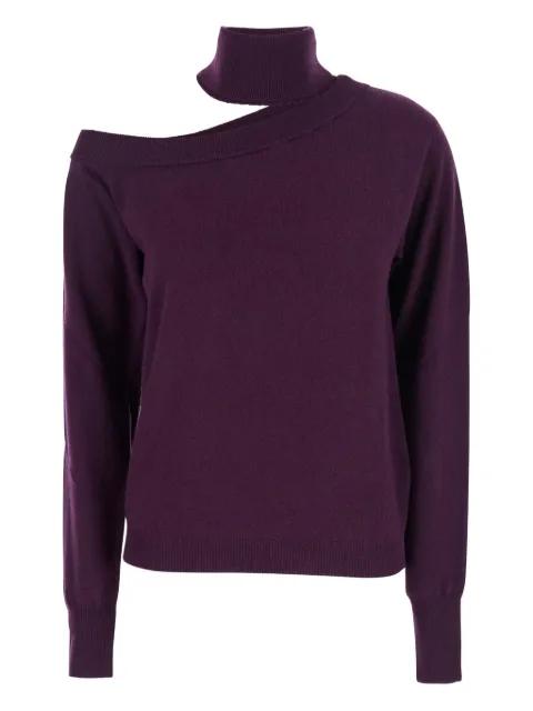 off-shoulder turtleneck sweater by FEDERICA TOSI