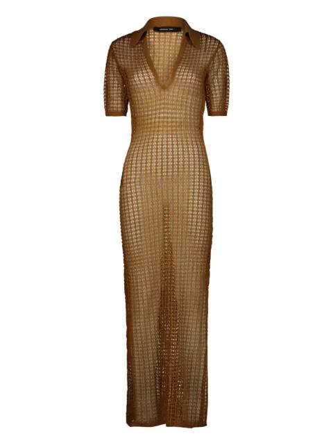 polo-neck open-knit dress by FEDERICA TOSI