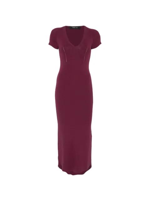 ribbed V-neck midi dress by FEDERICA TOSI
