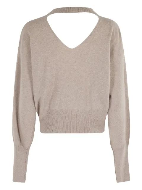 ribbed balloon-sleeve sweater by FEDERICA TOSI