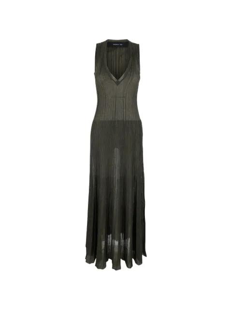 ribbed-knit V-neck maxi dress by FEDERICA TOSI