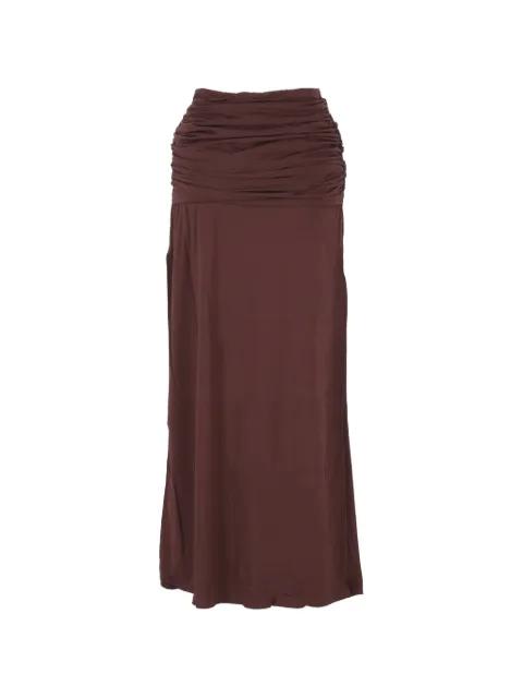 ruched side-slit skirt by FEDERICA TOSI