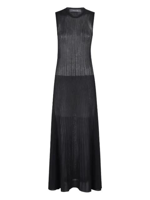 semi-sheer pleated maxi dress by FEDERICA TOSI