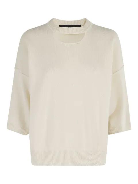 short-sleeve wool-cashmere sweater by FEDERICA TOSI