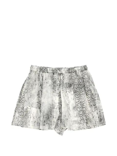 snakeskin-print shorts by FEDERICA TOSI