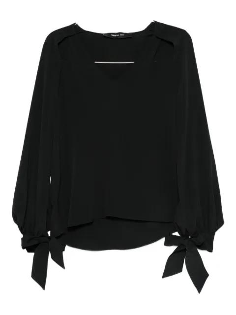 tie-cuff V-neck top by FEDERICA TOSI