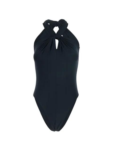 twist-detail halterneck swimsuit by FEDERICA TOSI
