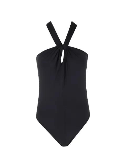 twist-detail halterneck swimsuit by FEDERICA TOSI