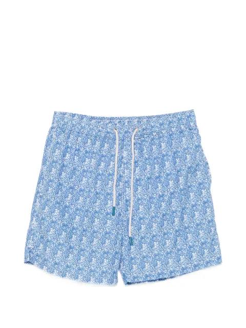 coral-print swim shorts by FEFE