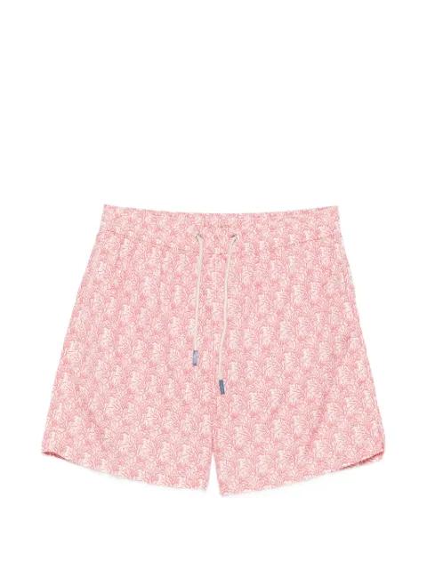 coral-print swim shorts by FEFE