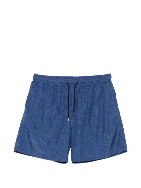 crosshatch-pattern drawstring swim shorts by FEFE