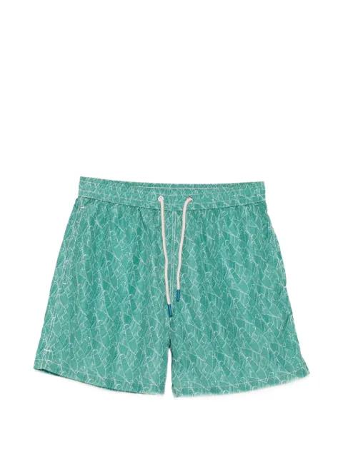 leaf-print swim shorts by FEFE