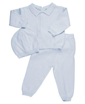 Boys' Cable Knit Two Piece with Hat - Baby by FELTMAN BROTHERS