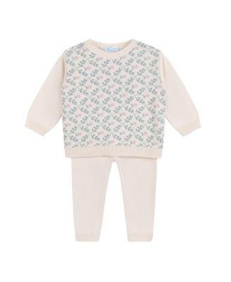 Girls' Floral Vine Jacquard Knit Set - Baby by FELTMAN BROTHERS
